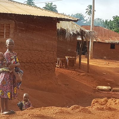 Le case del villaggio Domè in Benin